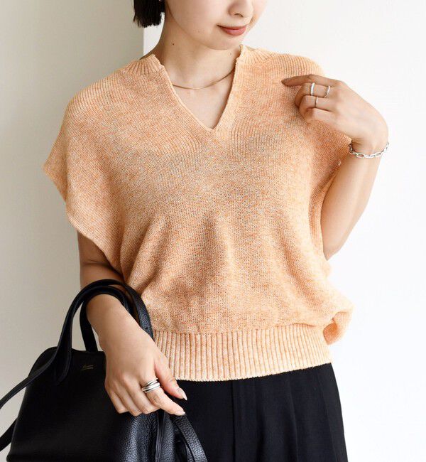 SHIPS for women「〈手洗い可能〉ポリエステル 麻 スキッパー プルオーバー」|プルオーバー|