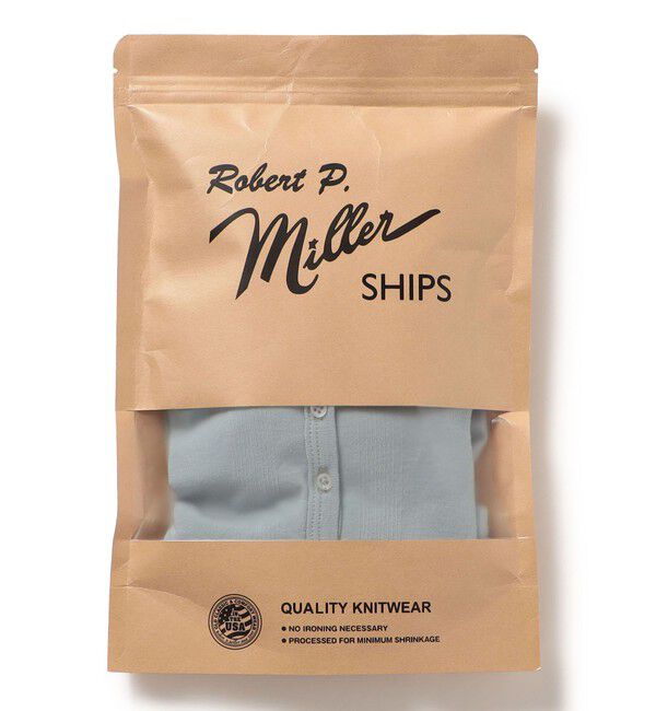 SHIPS for women「【SHIPS別注】miller: シアー ヘンリー ネック ロング スリーブ TEE」|Tシャツ・カットソー|