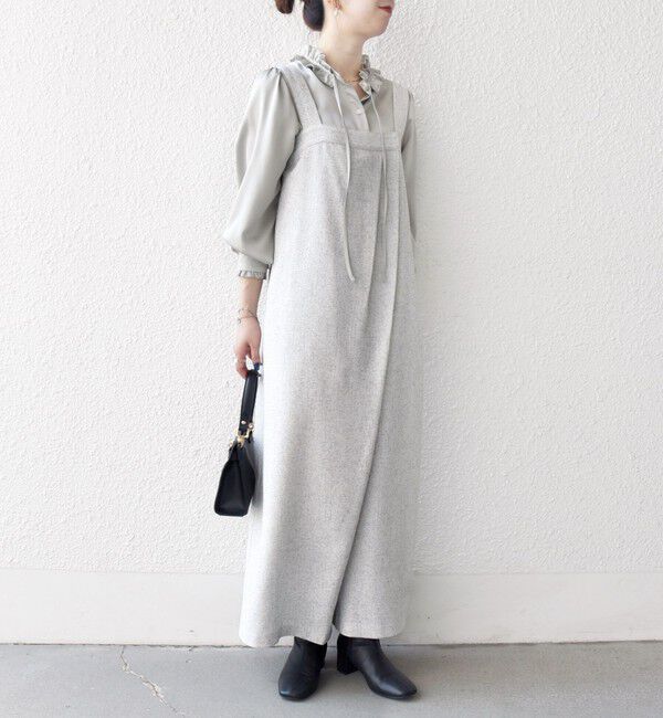 SHIPS any「SHIPS any:〈洗濯機可能〉ツイード ライク サロペット［NAVY BLUE］」|オールインワン|