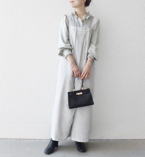 SHIPS any「SHIPS any:〈洗濯機可能〉ツイード ライク サロペット［NAVY BLUE］」|オールインワン|