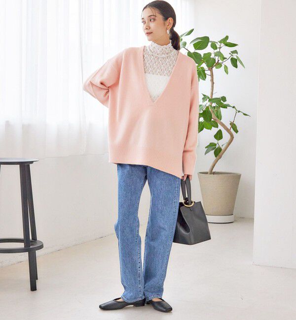 SHIPS for women「〈手洗い可能〉ウール カシミヤ Vネック プルオーバー」|ニット・セーター|