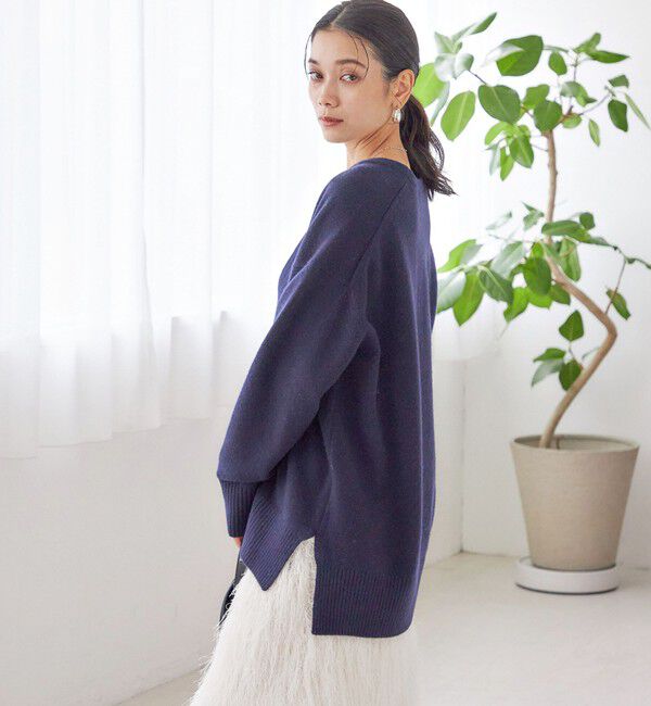 SHIPS for women「〈手洗い可能〉ウール カシミヤ Vネック プルオーバー」|ニット・セーター|