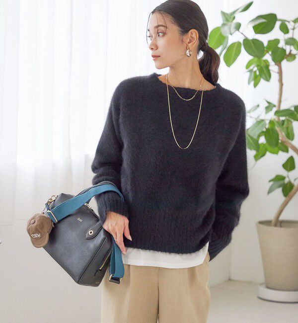 SHIPS for women「〈手洗い可能〉フォックス クルーネック ニット プルオーバー」|ニット・セーター|
