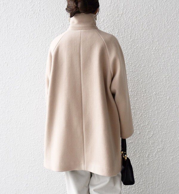 SHIPS any「《一部追加予約》【WEB限定】PURE WOOL スタンド & テーラード ハーフ コート」|その他|
