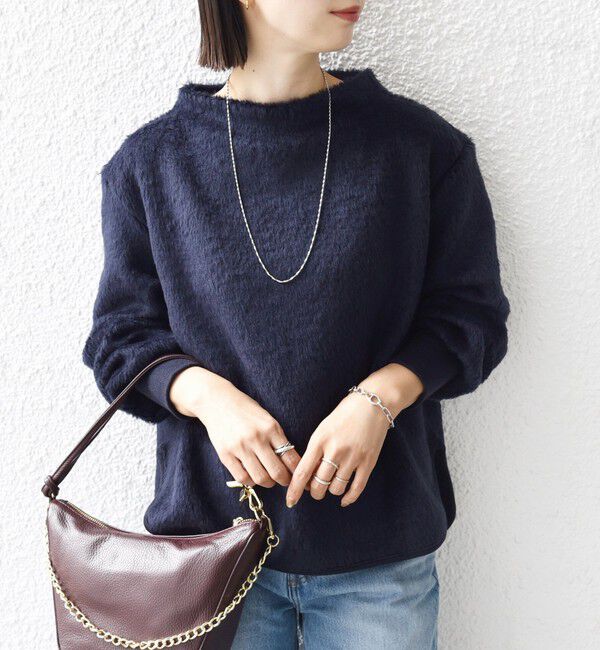 SHIPS for women「【WEB限定】〈手洗い可能〉バルフィー ロング シャギー ボトルネック プルオーバー」|ニット・セーター|