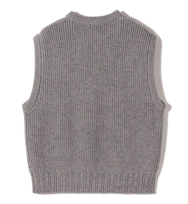 SHIPS for women「SHIPS Primary Navy Label:〈手洗い可能〉PON PON ケーブル ベスト」|ベスト・ジレ|