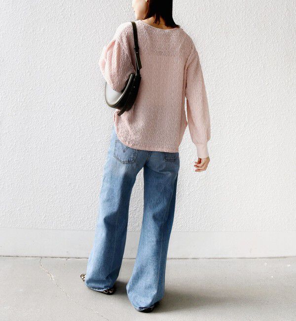SHIPS for women「〈手洗い可能〉ランダム ブルーゼ 袖 タック プルオーバー」|Tシャツ・カットソー|