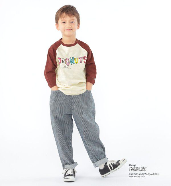 SHIPS KIDS「SHIPS KIDS:100～130cm /PEANUTS スヌーピー フットボール プリント Tシャツ」|Tシャツ・カットソー|