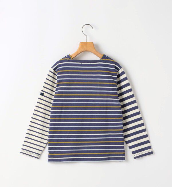 SHIPS KIDS「SHIPS KIDS:140～160cm /クレイジーパターン ボーダー ロングスリーブ Tシャツ」|Tシャツ・カットソー|