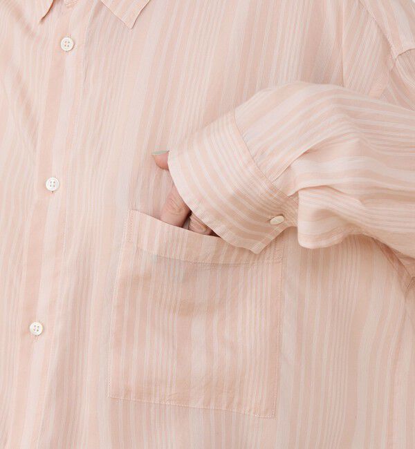 GALERIE VIE「セルロースシルクブロード メンズライクシャツ」|シャツ・ブラウス|