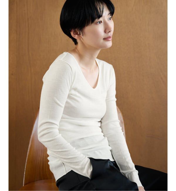 EMILYWEEK「Super120's 2WAYウールプルオーバー」|Tシャツ・カットソー|