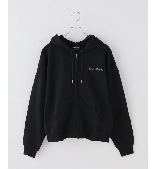 JOINT WORKS「GUESS JEANS / ゲス ジーンズ  OS FULL ZIP RHINESTONE」|パーカー|ブラック