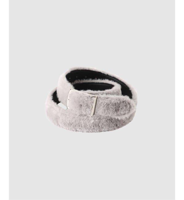 JOINT WORKS「≪追加≫NOCTO ARCHIVE/ノクト アーカイブ  Faux Fur Belt」|ベルト|グレー