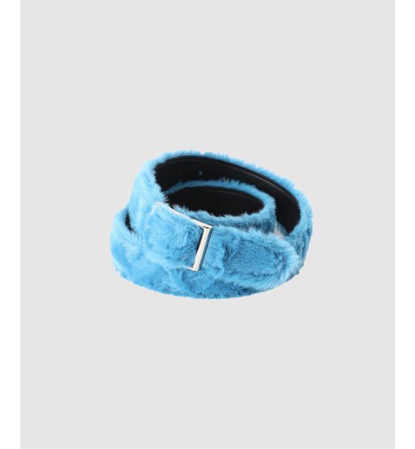 JOINT WORKS「≪追加≫NOCTO ARCHIVE/ノクト アーカイブ  Faux Fur Belt」|ベルト|ブルー A