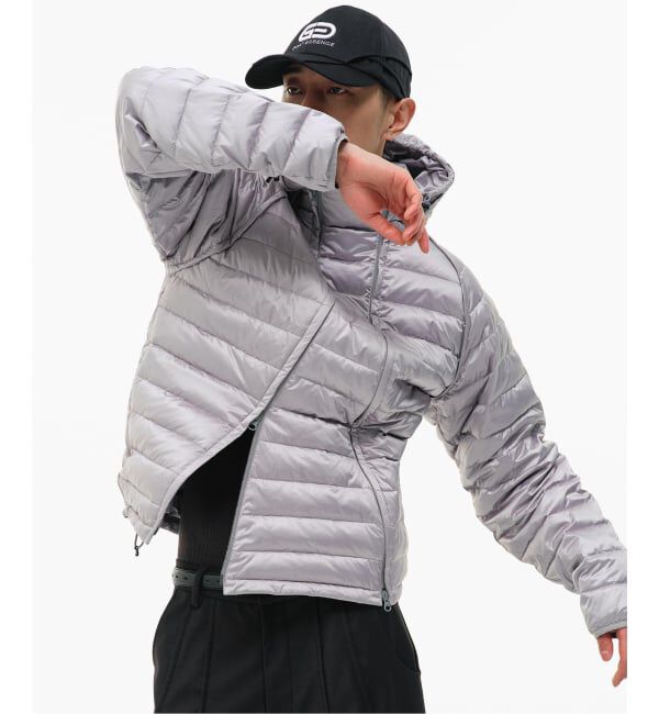 JOINT WORKS「GOAT ESSENCE / ゴートエッセンス DOUBLE-ZIP HOODED DOWN JACKET」|ダウン|グレーA