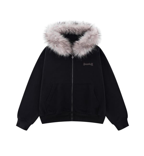JOINT WORKS「SUPPLIER / サプライヤー Faux Fur Cross Zip Hoodie」|パーカー|