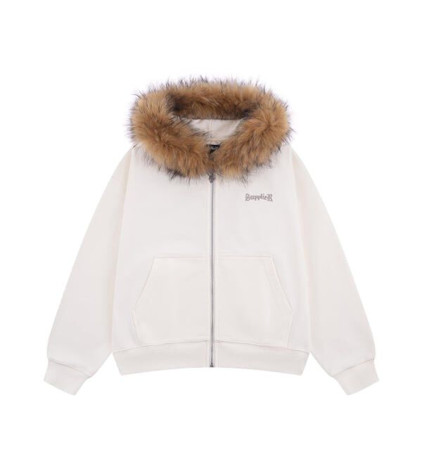 JOINT WORKS「SUPPLIER / サプライヤー Faux Fur Cross Zip Hoodie」|パーカー|