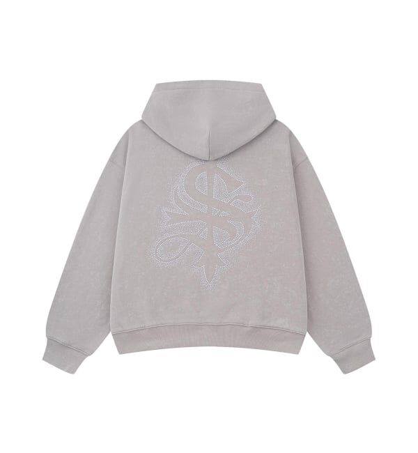 JOINT WORKS「SUPPLIER / サプライヤー SprayCross Rhinestone ZipHoodie」|パーカー|ベージュ