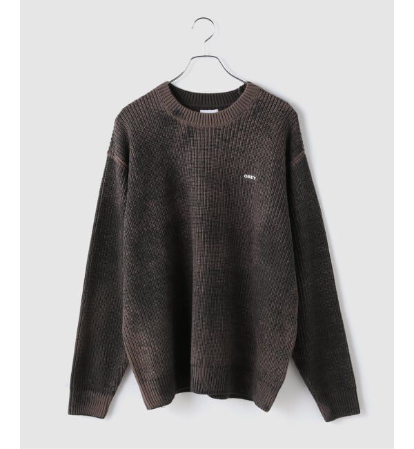 JOINT WORKS「OBEY / オベイ SPRAY EFFECT SWEATER」|ニット・セーター|ブラウン