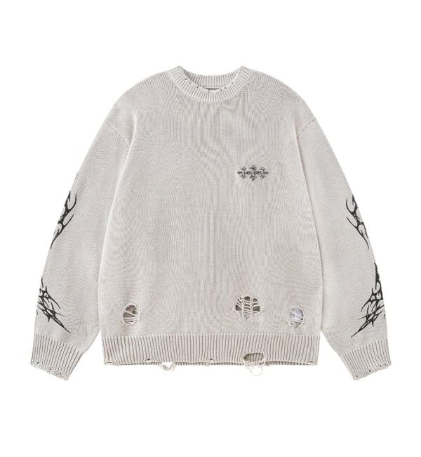 JOINT WORKS「SUPPLIER / サプライヤー Distressed Tribal Bones Knit」|ニット・セーター|