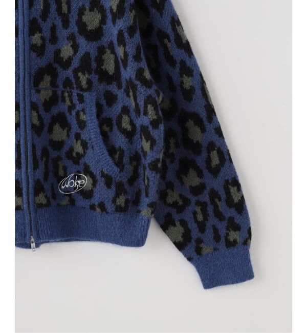 JOINT WORKS「WOKE EDGE / ウォークエッジ Leoparad Mohair Zip Knit」|パーカー|