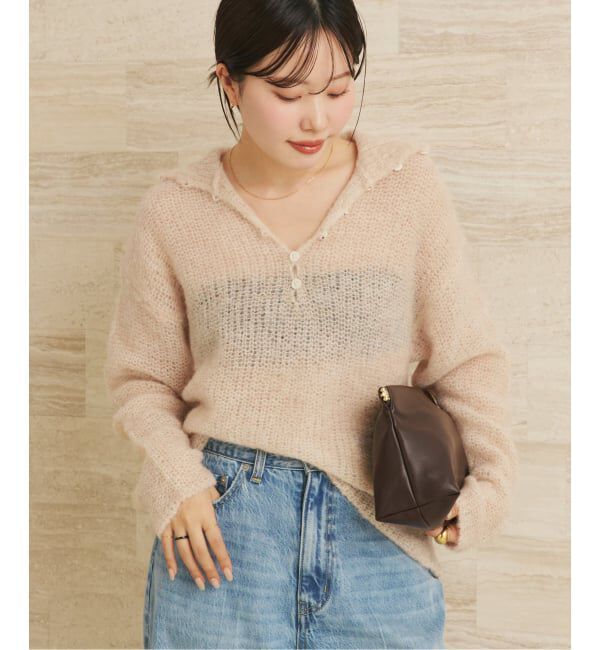Plage「《WEB限定追加予約》ALPACA MIX BUTTON ニット」|ニット・セーター|