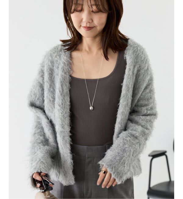 Plage「Shaggy fur カーディガン」|カーディガン|グレーA
