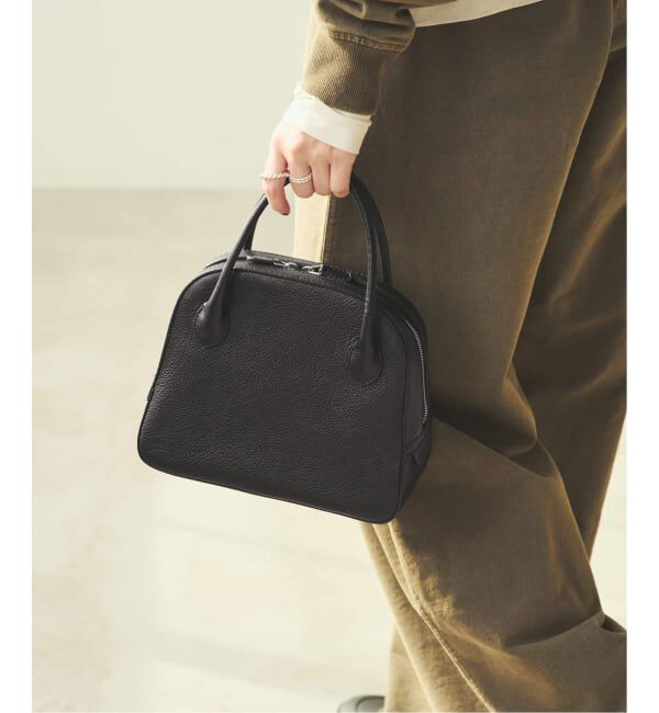 Plage「《WEB限定追加予約》MAISON CANAU / メゾン カナウ ROUND BOSTON Sバッグ 4」|ハンドバッグ|ブラック