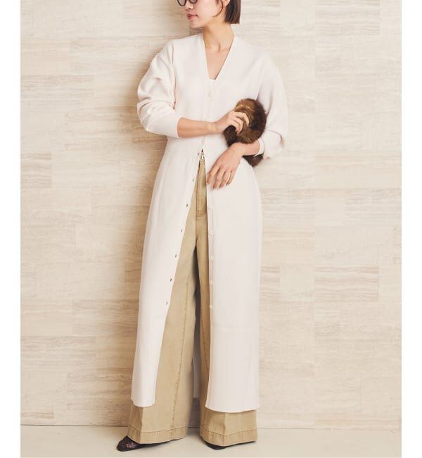 Plage「《予約》Shape cardigan ワンピース」|ワンピース|ホワイト