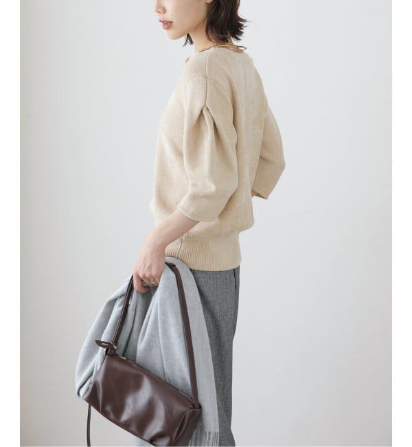  「【洗える】ベロアコンシャスニット」|ニット・セーター|