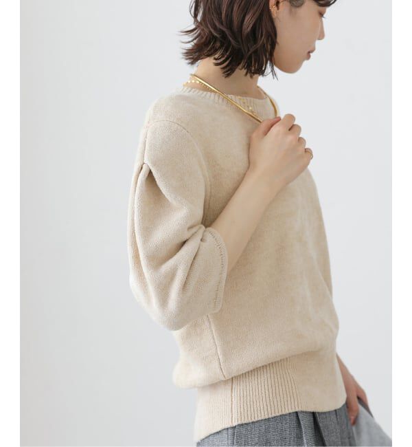  「【洗える】ベロアコンシャスニット」|ニット・セーター|