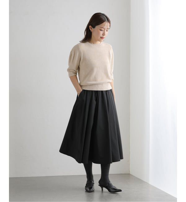  「【洗える】ベロアコンシャスニット」|ニット・セーター|