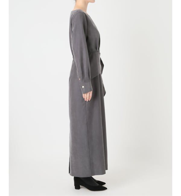  「【洗える】ウエストラッフルワンピース」|ワンピース|