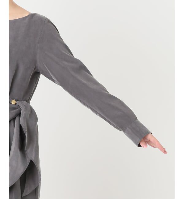  「【洗える】ウエストラッフルワンピース」|ワンピース|