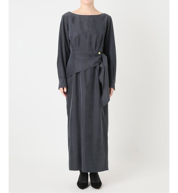  「【洗える】ウエストラッフルワンピース」|ワンピース|