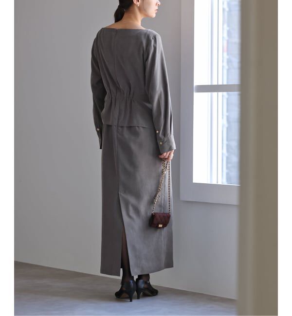  「【洗える】ウエストラッフルワンピース」|ワンピース|