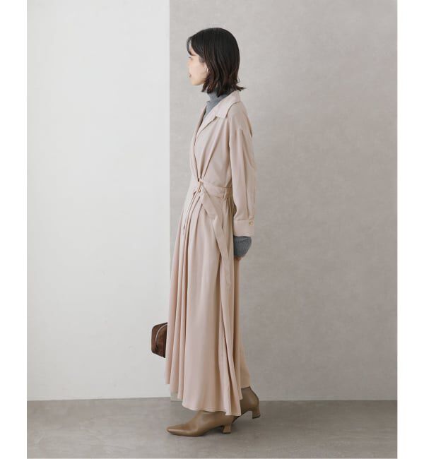  「【洗える】シャツカシュクールワンピース」|ワンピース|