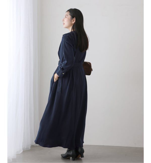  「【洗える】シャツカシュクールワンピース」|ワンピース|