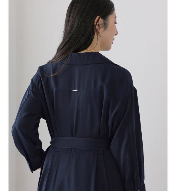  「【洗える】シャツカシュクールワンピース」|ワンピース|