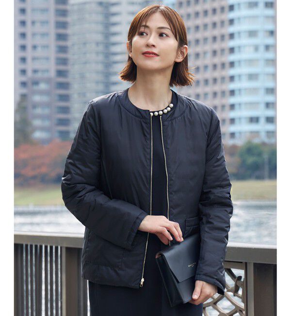 自由区「【洗える】リバーシブルライトダウン ジャケット」|ダウン|ネイビー