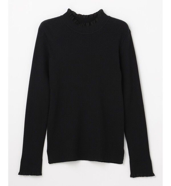 ANY SIS「CICA加工 ハイネック ニット」|ニット・セーター|ブラック