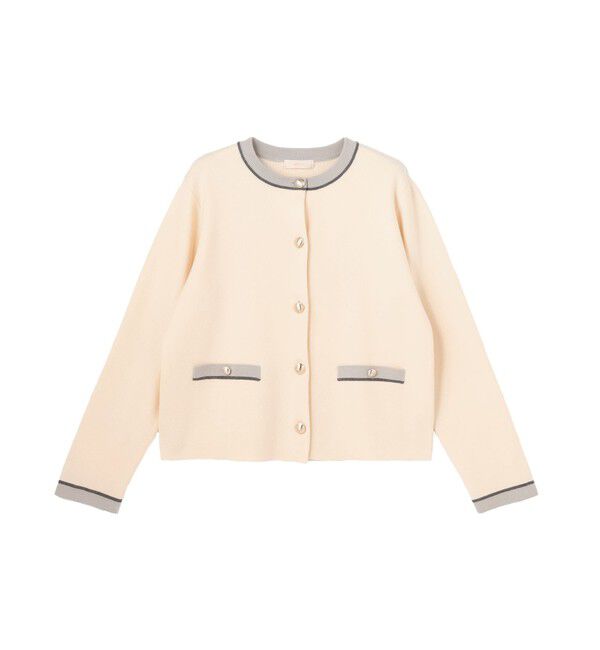 ANY SIS「CICA加工  ニット ジャケット」|カーディガン|