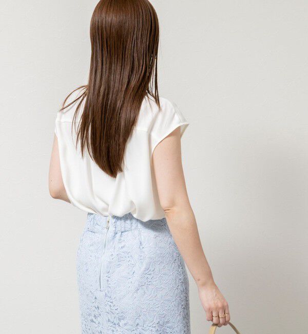 NOLLEY'S sophi「ウォッシャブルストレッチジョーゼットフロントラッフルブラウス」|シャツ・ブラウス|