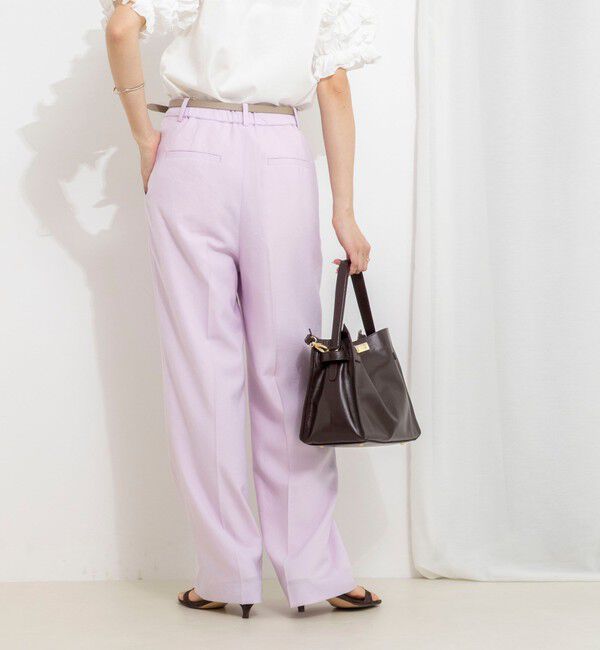 NOLLEY'S「《セットアップ対応》ウォッシャブルストレッチツイル愛されセミワイドパンツ」|その他|