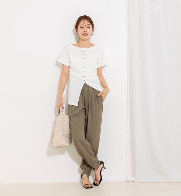 NOLLEY'S「【WEB＆一部店舗限定カラー】《セットアップ対応》ジョーゼットジョガーパンツ」|チノ|