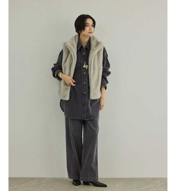 SALON adam et rope'「フェードコーデュロイオーバーシャツ / セットアップ対応」|シャツ・ブラウス|