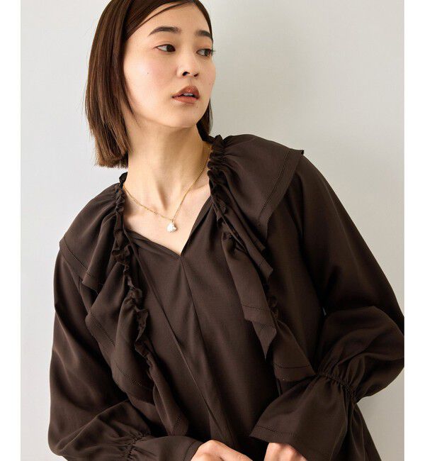 ROPE「【J'aDoRe・店舗限定サイズ】2WAYラッフルフリルブラウス(襟取り外し可能 )」|シャツ・ブラウス|