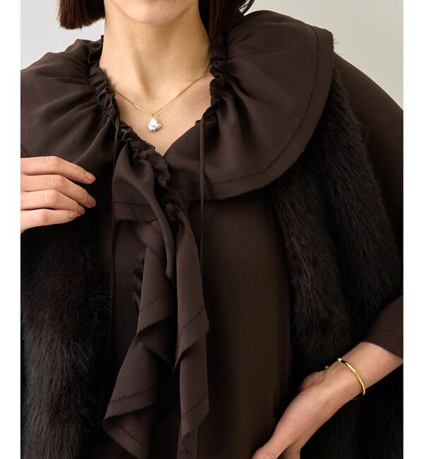 ROPE「【J'aDoRe・店舗限定サイズ】2WAYラッフルフリルブラウス(襟取り外し可能 )」|シャツ・ブラウス|