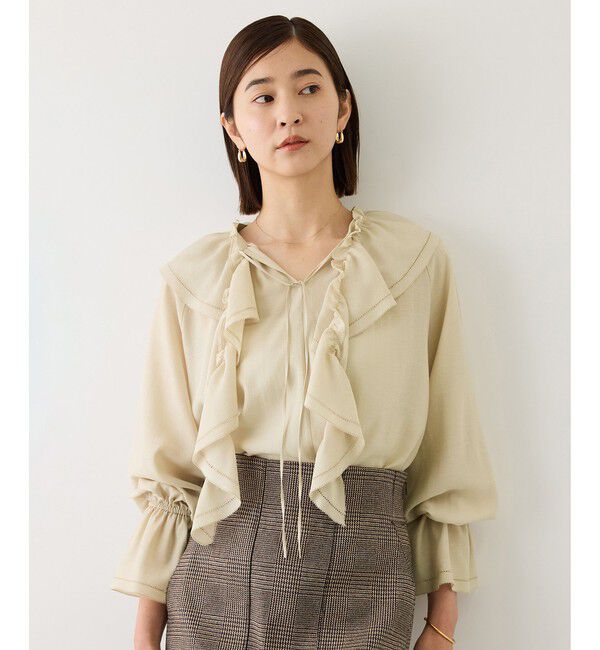 ROPE「【J'aDoRe・店舗限定サイズ】2WAYラッフルフリルブラウス(襟取り外し可能 )」|シャツ・ブラウス|