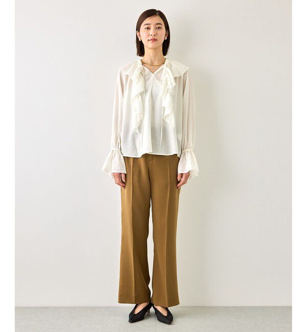 ROPE「【J'aDoRe・店舗限定サイズ】2WAYラッフルフリルブラウス(襟取り外し可能 )」|シャツ・ブラウス|